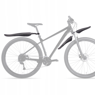 Sada dvoch blatníkov na bicykel, čierne, 42*13,5 cm, 31,5*23,5 cm